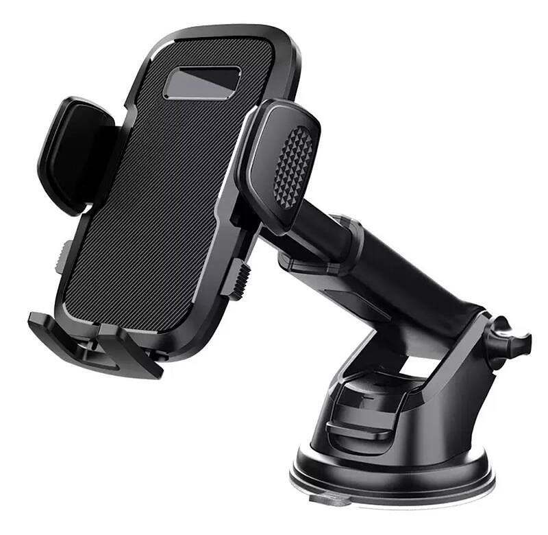  هولدر موبایل خودرو با پایه مکنده و بازوی قابل تنظیم، مناسب نصب روی داشبورد یا شیشه جلو، طراحی ضد لغزش برای نگهداری ایمن گوشی هنگام رانندگی  